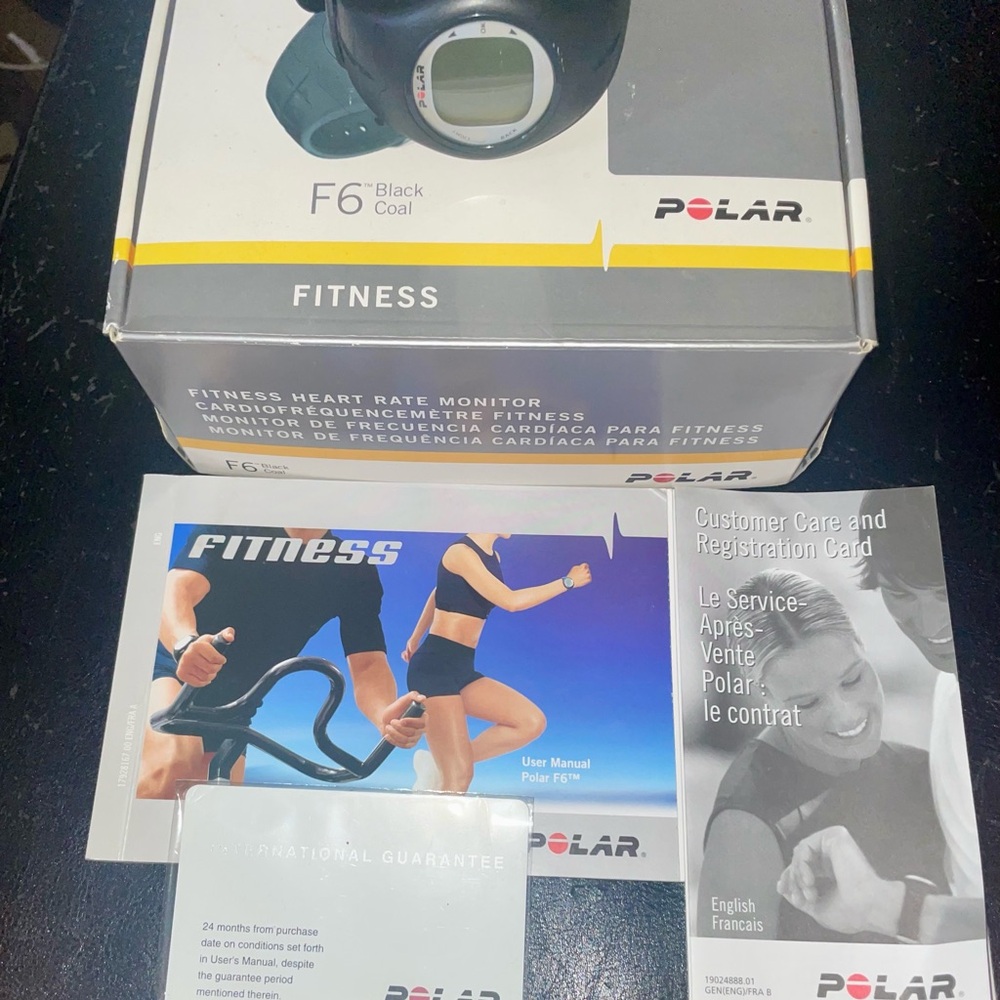 F6 Black Heart Rate Monitor Watch
